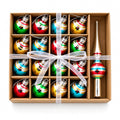 17 Piece Mini Christmas Ball Ornaments and Tree Topper Set Gift