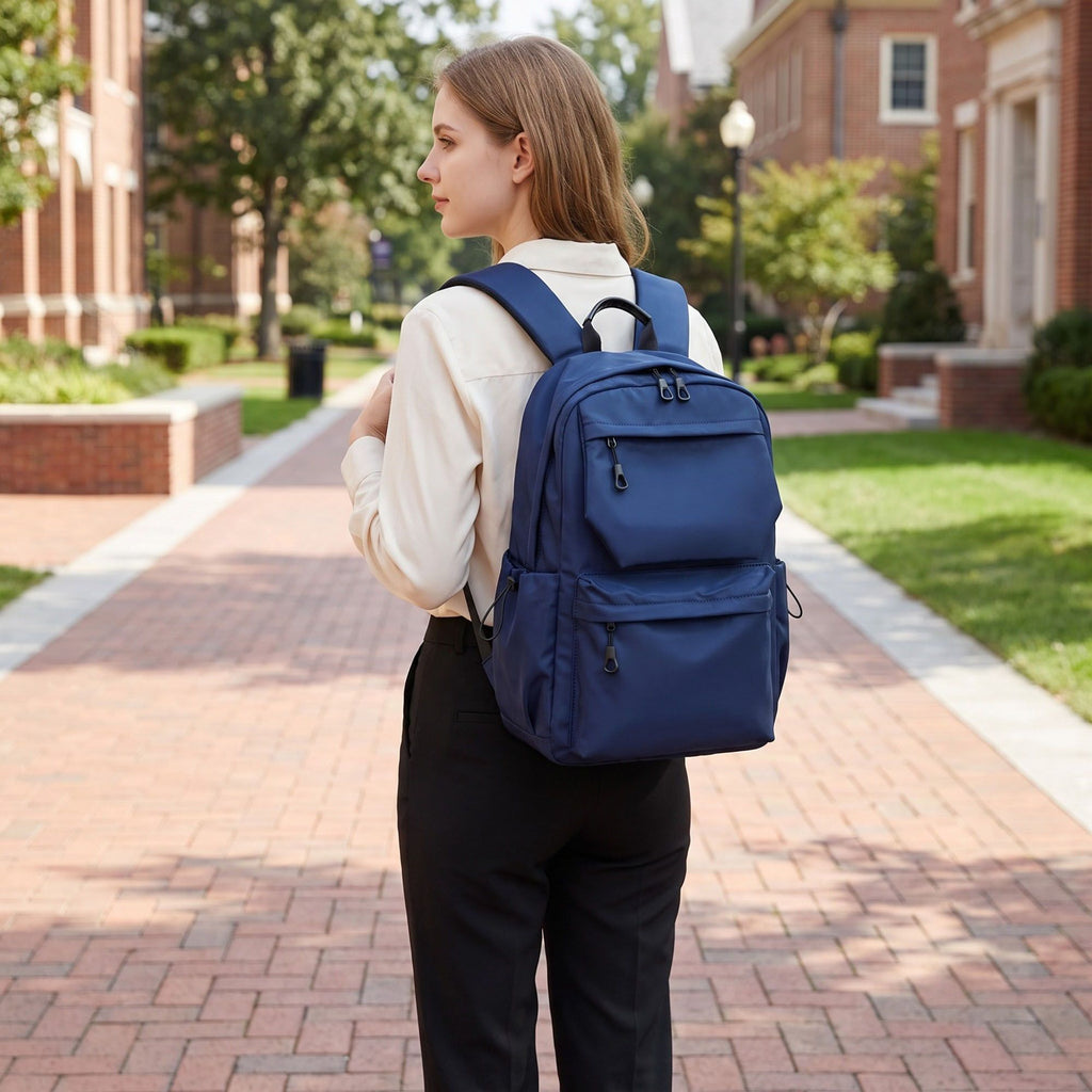 Modern Minimalist Laptop Backpack -  Multi-Pocket Daypack for School, Work, and Travel