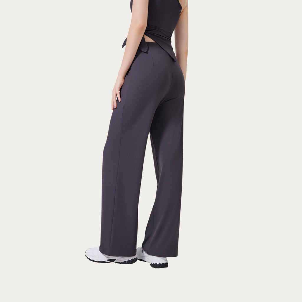 Anna-Kaci Active Women's High Waist Drawstring Wide Leg Sweatpants with Relaxed Fit