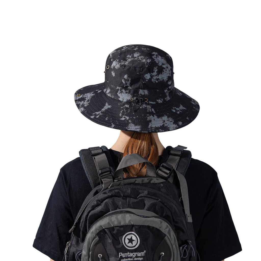 Anna-Kaci Wide Brim Outdoor Sun Hat with Adjustable Chin Strap for Hiking Camping Travel Beach