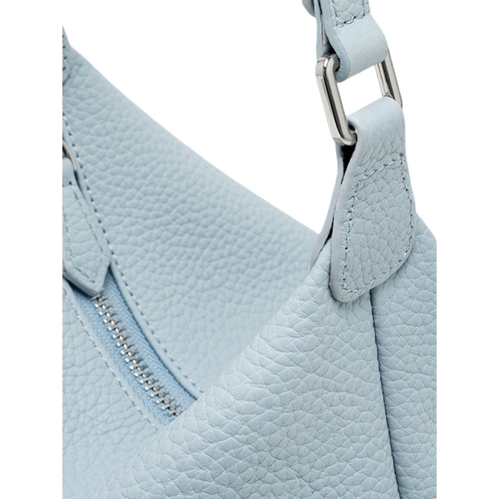 Pebbled Leather Hobo Shoulder Bag with Adjustable Strap and Convertible Crossbody Design