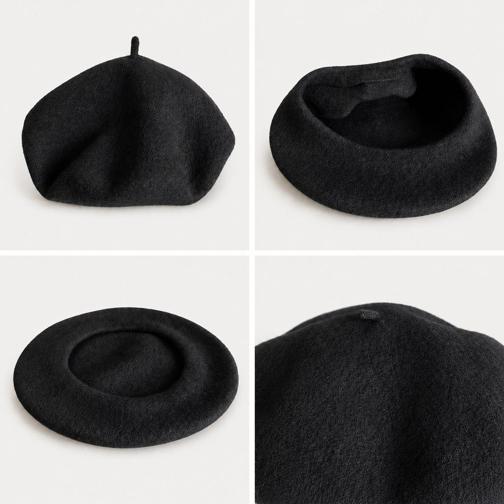 Wool Beret Hat Classic French Painter Cap Soft Felt Everyday Style
