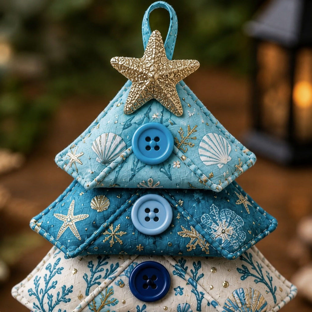 Halloween Layered Fabric Tree Ornament DIY Sewing Kit