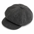 Herringbone Tweed Newsboy Cap Vintage Baker Boy Hat Adjustable