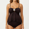 Anna-Kaci Swim Women's Maternity Tankini Swimsuit with Seashell Accent and Adjustable Straps