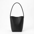 Textured Bucket Shoulder Bag with Long Strap and Soft Structured Silhouette 8.5x6.7x2.5in