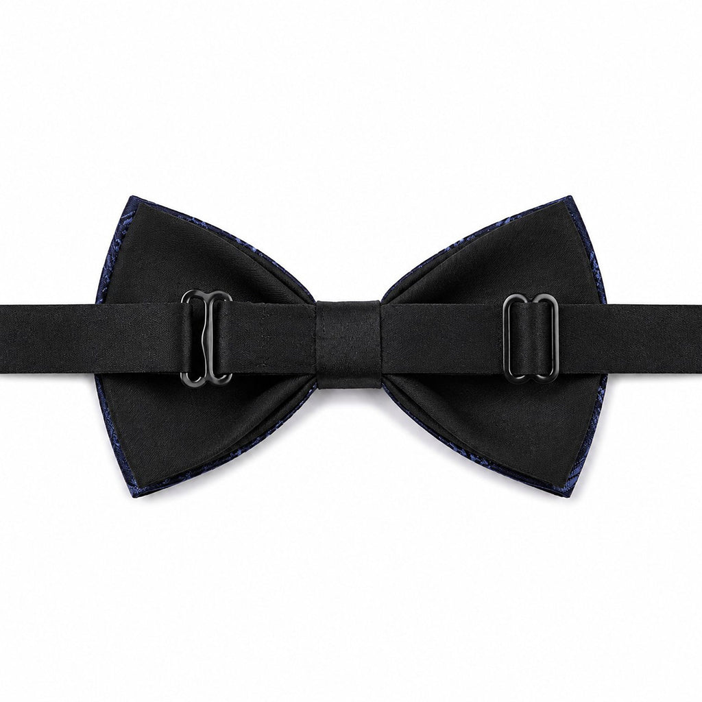 Pre Tied Paisley Bow Tie with Rhinestone Accent for Formal Wear