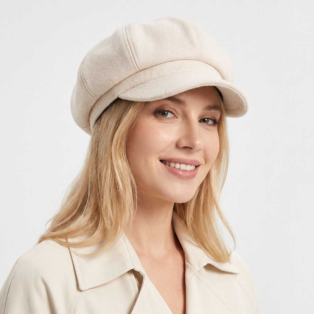 Classic Newsboy Cap Soft Textured Baker Boy Hat for Everyday Wear