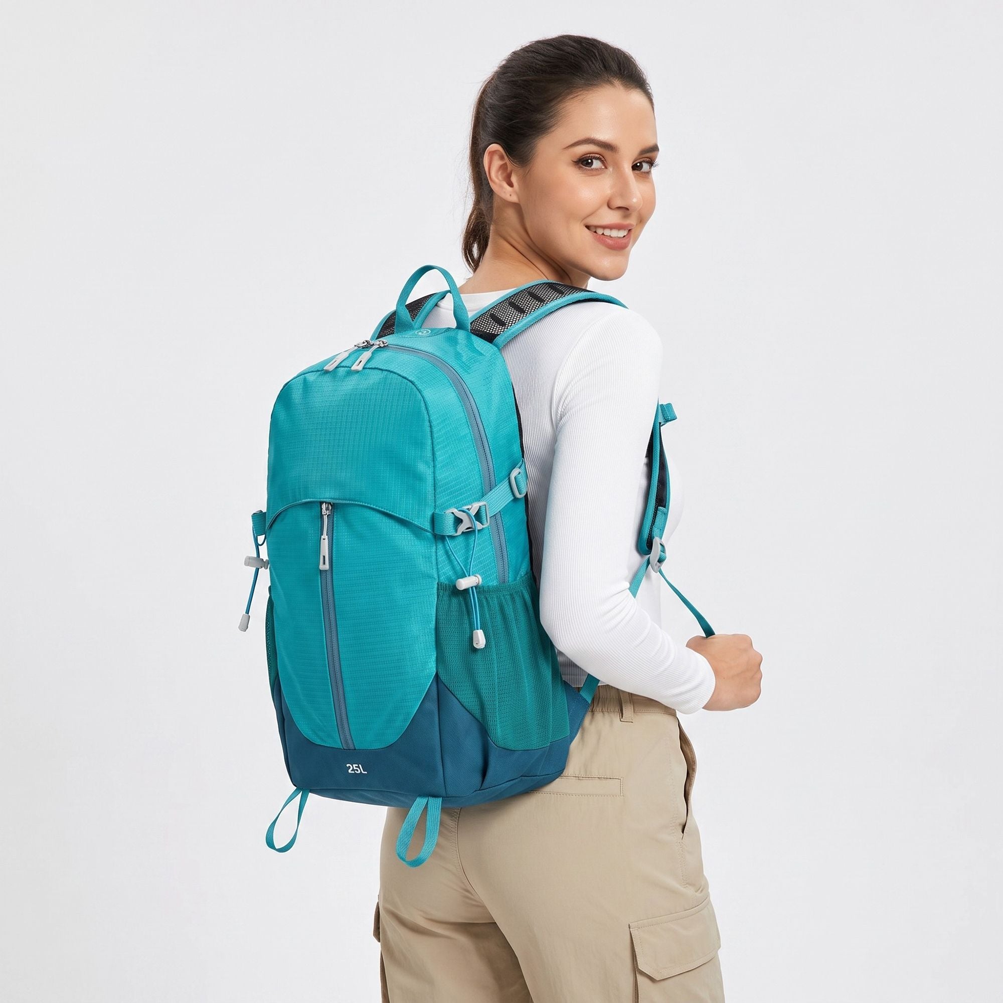 Lightweight Travel Backpack with Side Pockets Adjustable Straps Multi Pocket Design