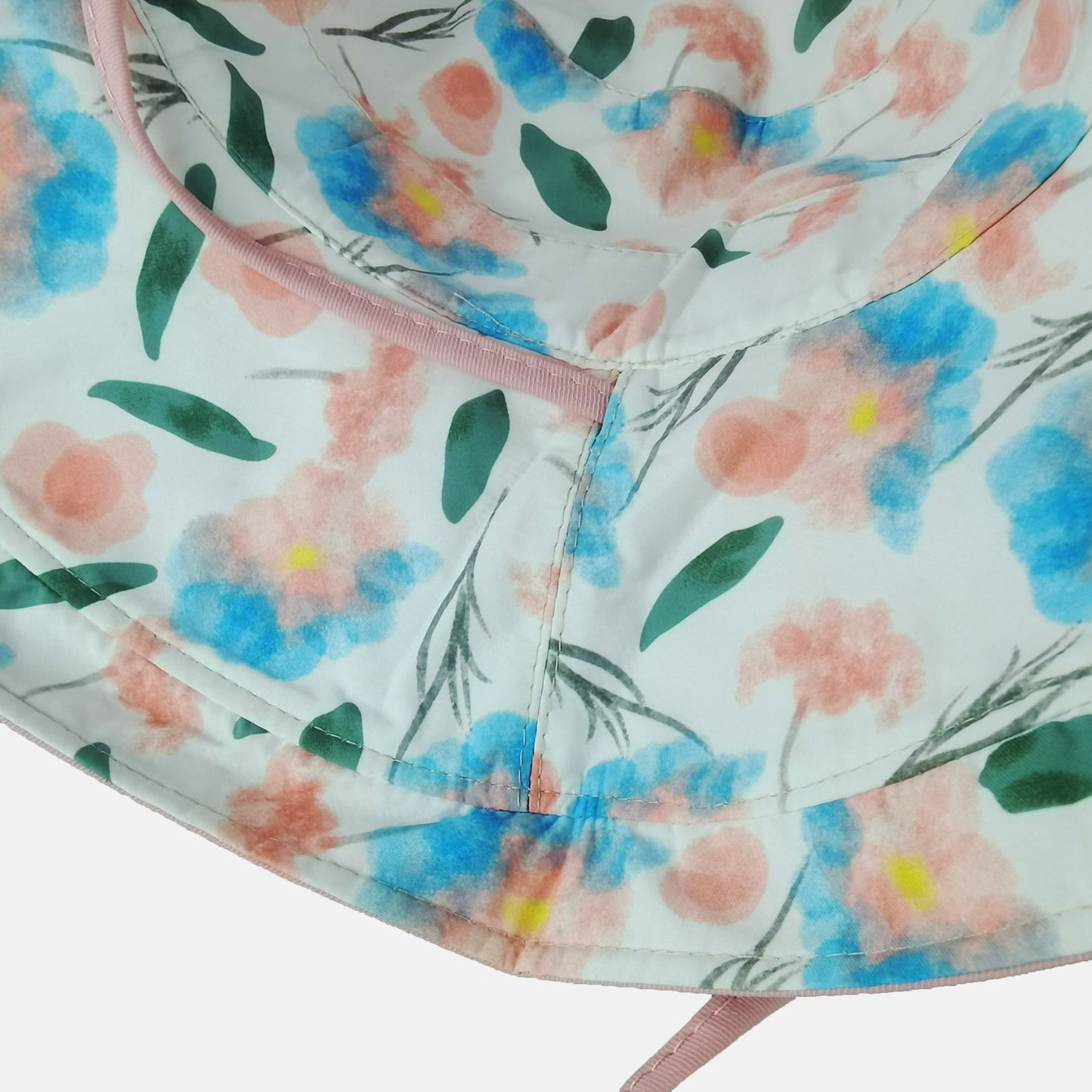 Anna-Kaci Women's Reversible Floral & Solid Bucket Sun Hat with Chin Strap