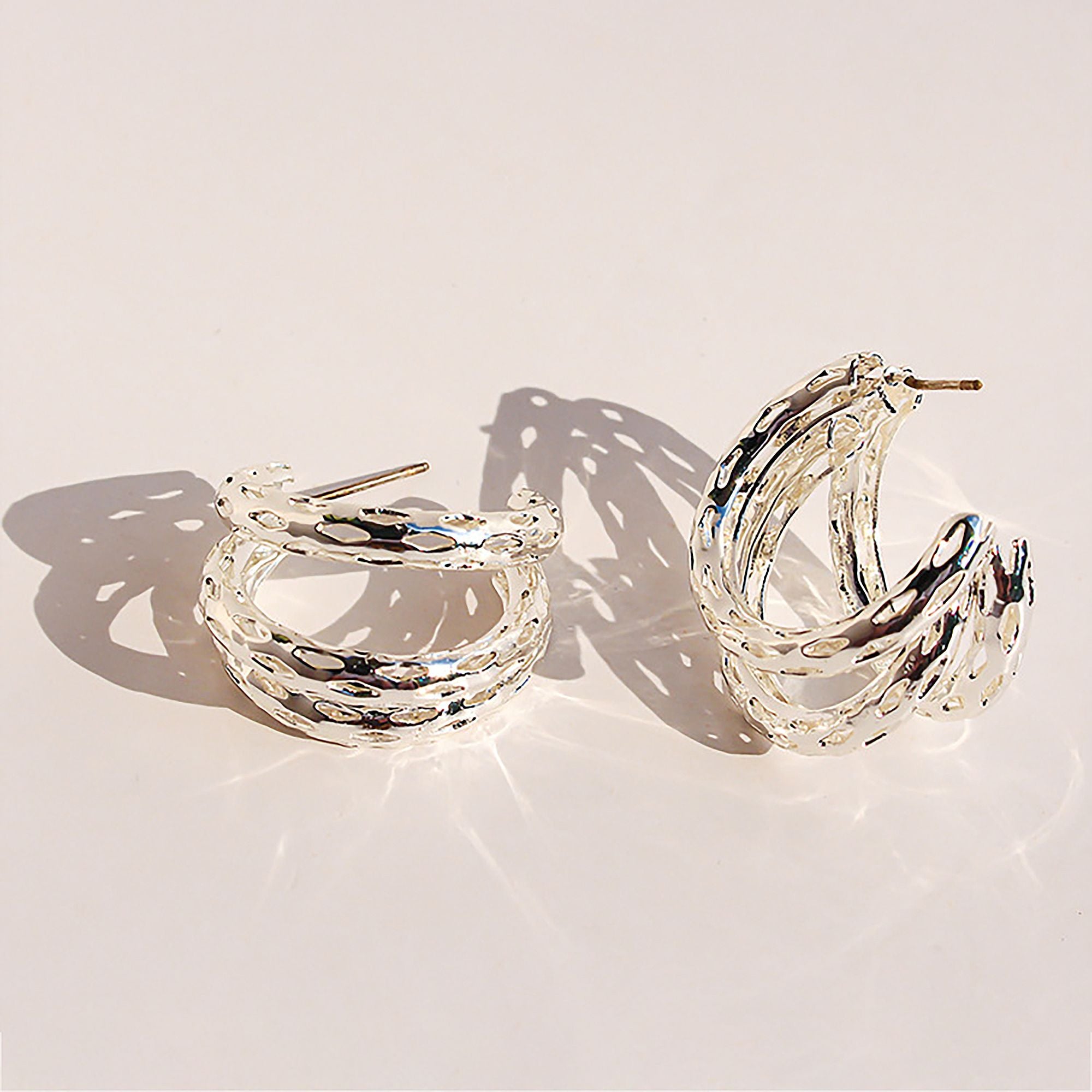 Anna-Kaci Women's Hollow Out Hoop Earrings - 2.5cm Diameter Hoops