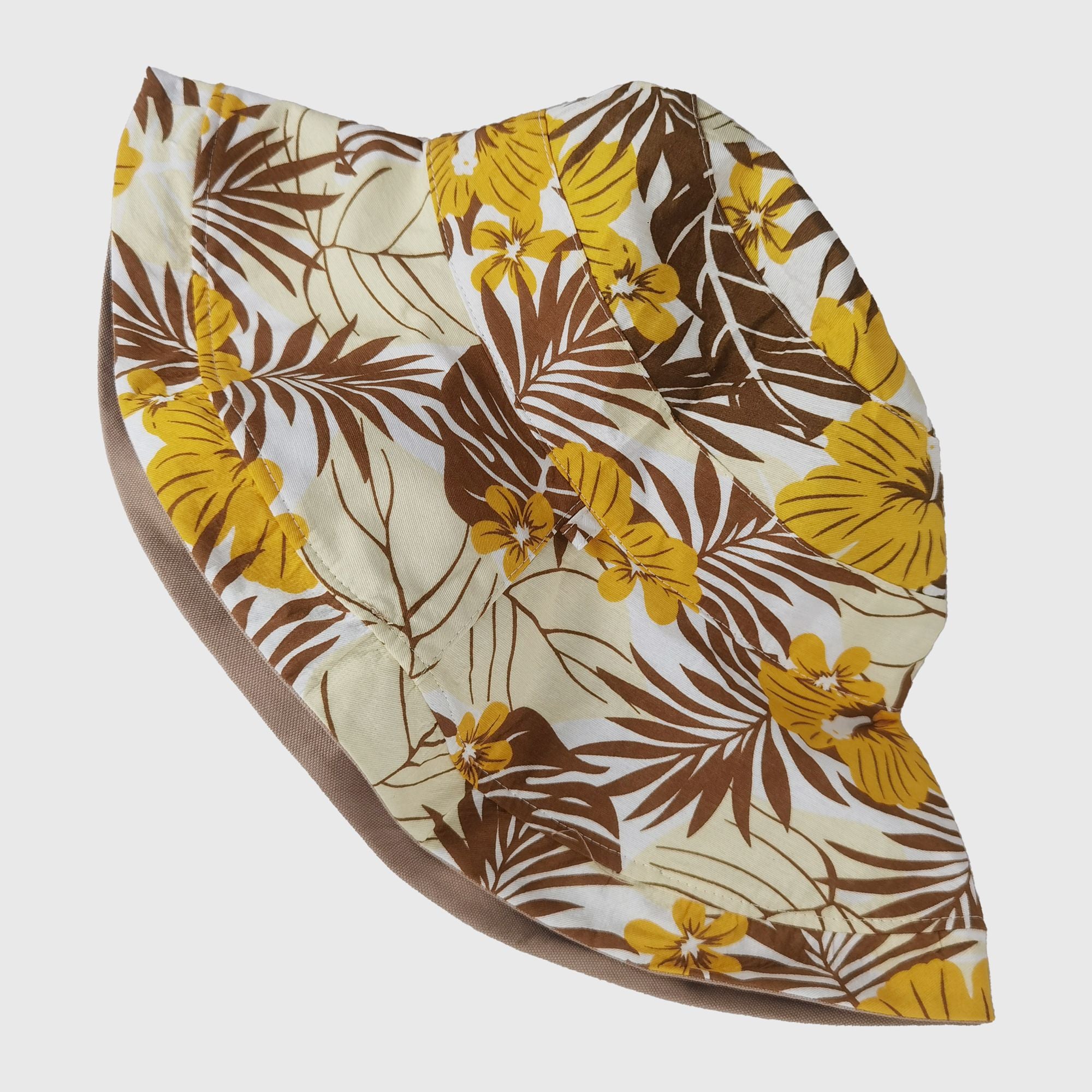 Anna-Kaci Women's 2-in-1 Double-Sided Bucket Hat with Floral & Solid Design