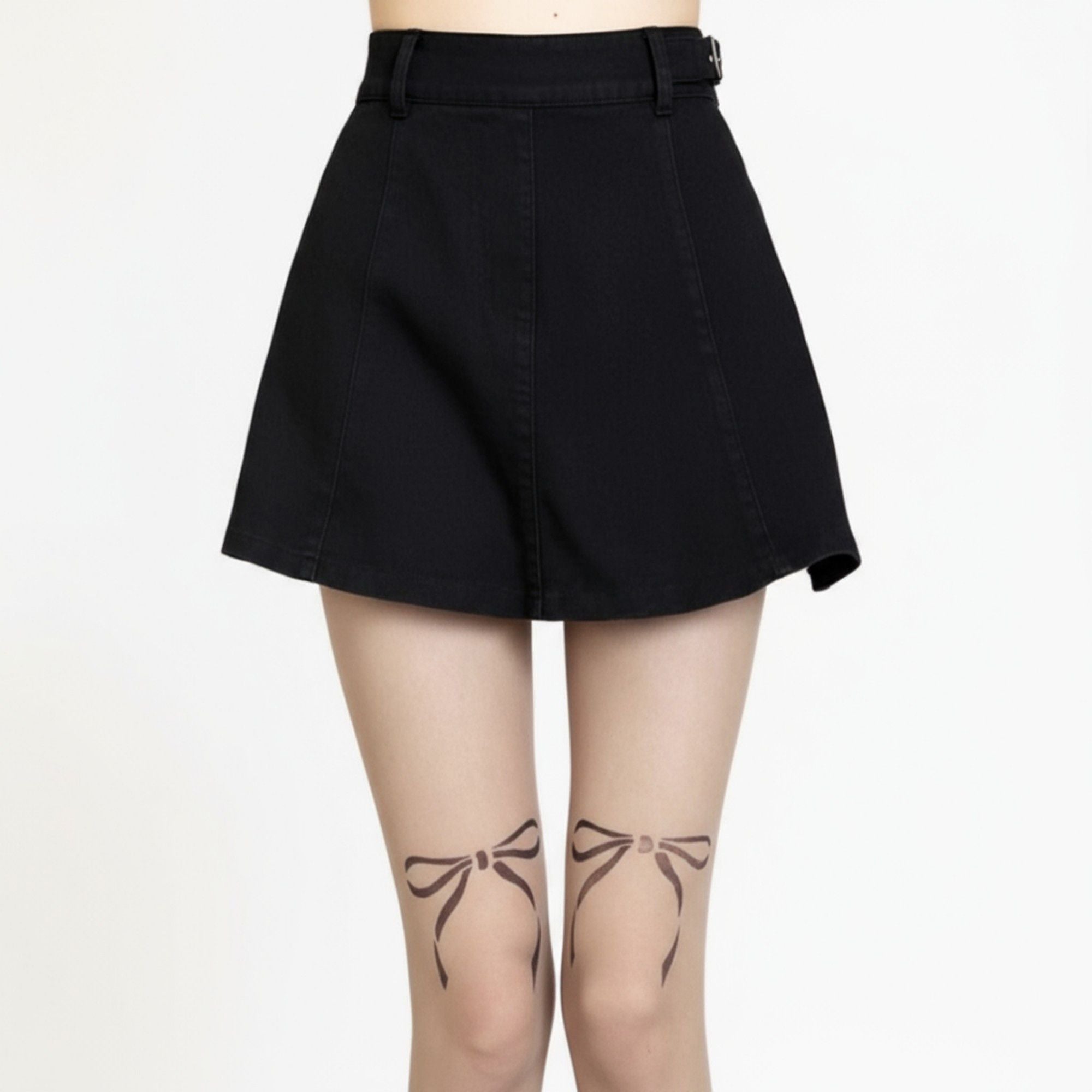 Anna-Kaci Women's Sheer Tights with Bow Print Design and Lightweight Stretch Fit