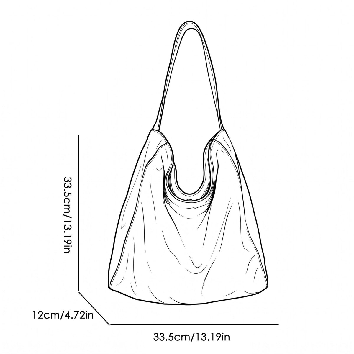 Faux Suede Hobo Shoulder Bag with Long Strap