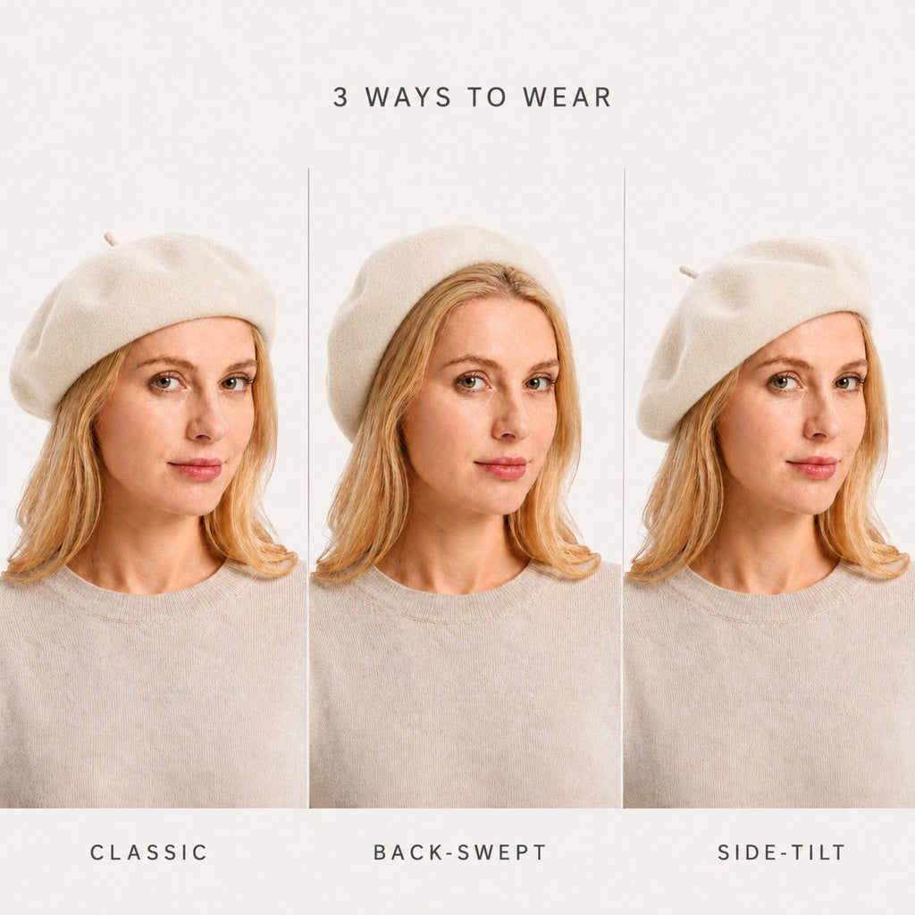 Wool Beret Hat Classic French Painter Cap Soft Felt Everyday Style