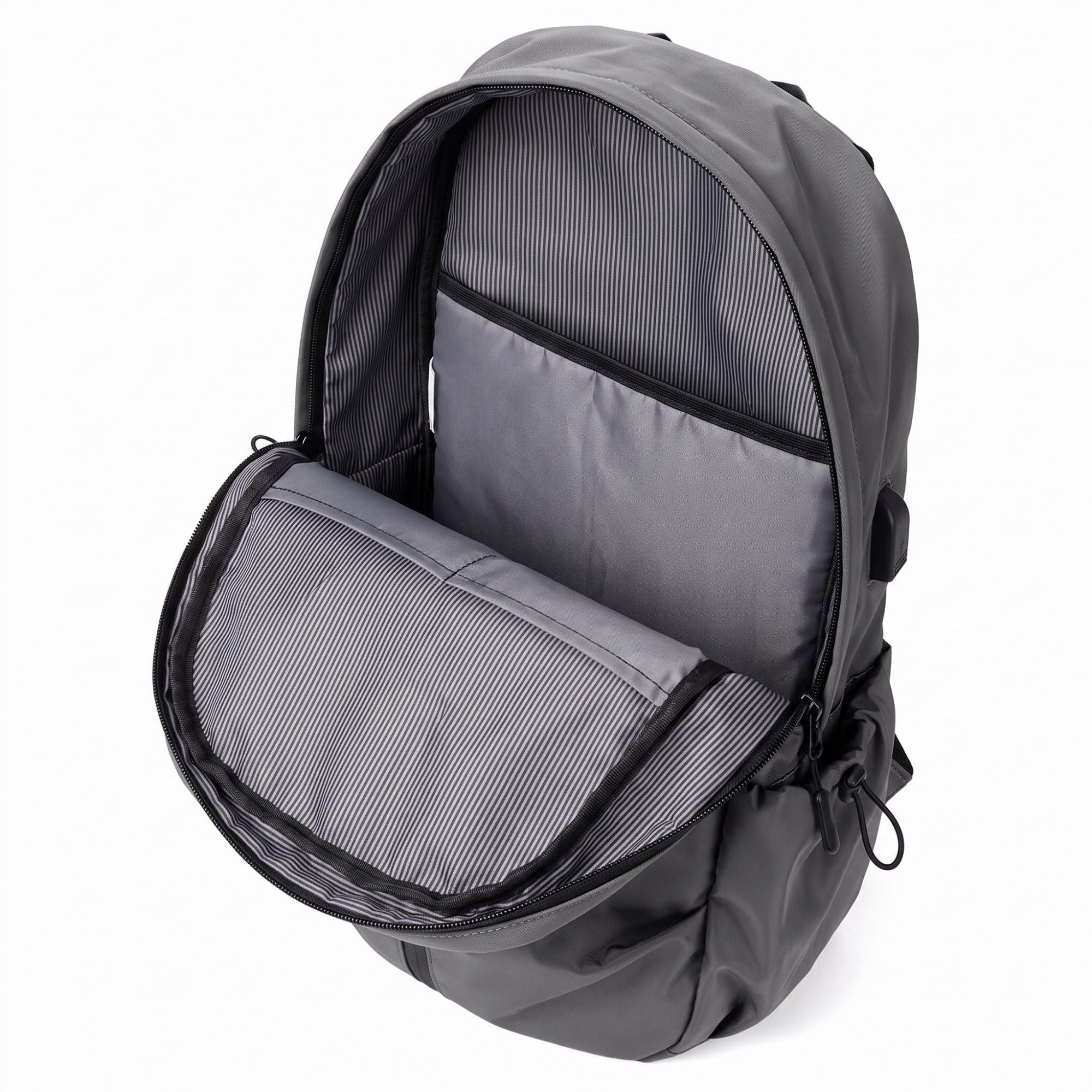 Multi-Pocket Commuter Travel Backpack with Padded Straps and Side Pockets