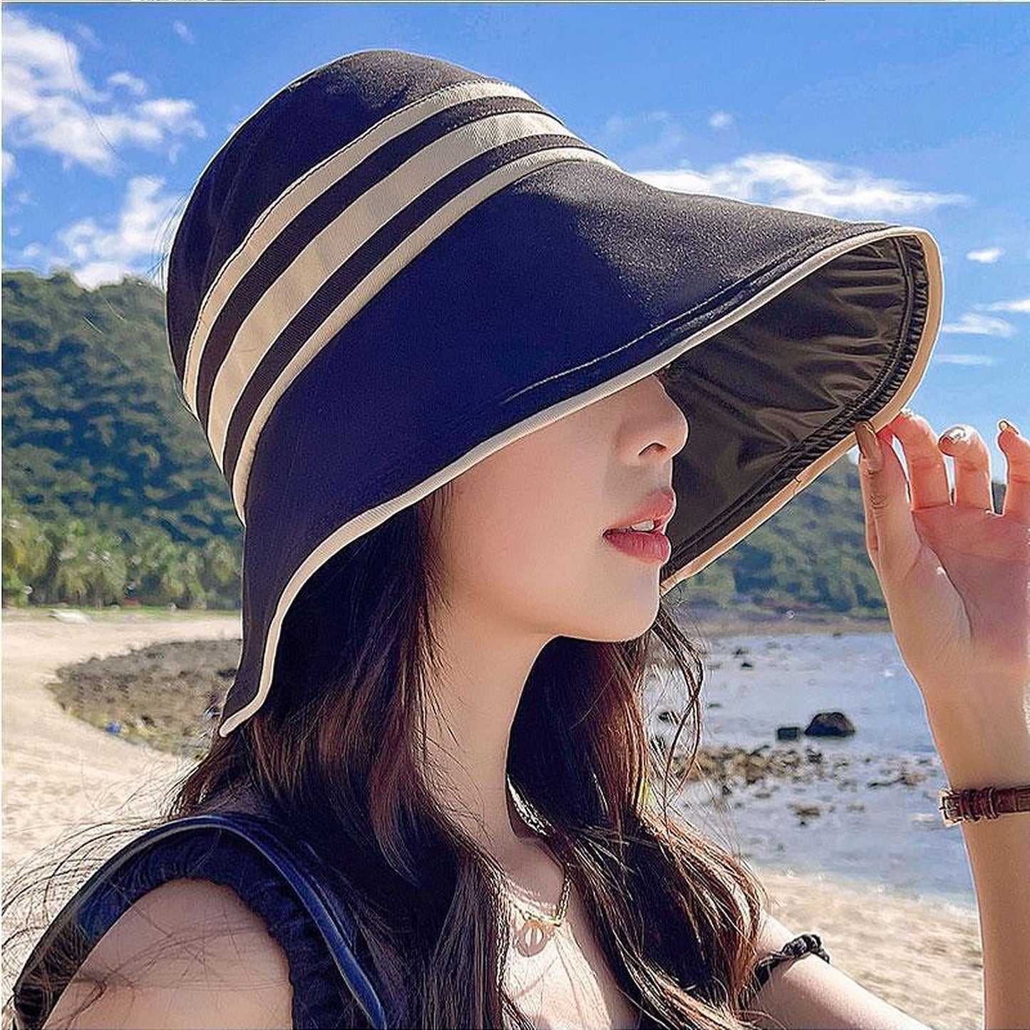 Anna-Kaci Women's Foldable Wide - Brim Sun Visor Hat