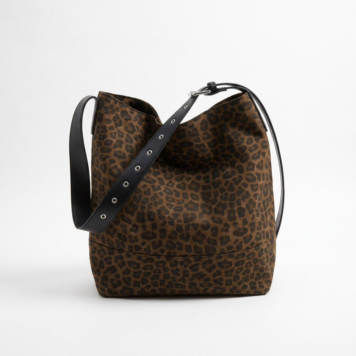 Leopard Print Shoulder Tote Bag Adjustable Strap Large Casual Carryall