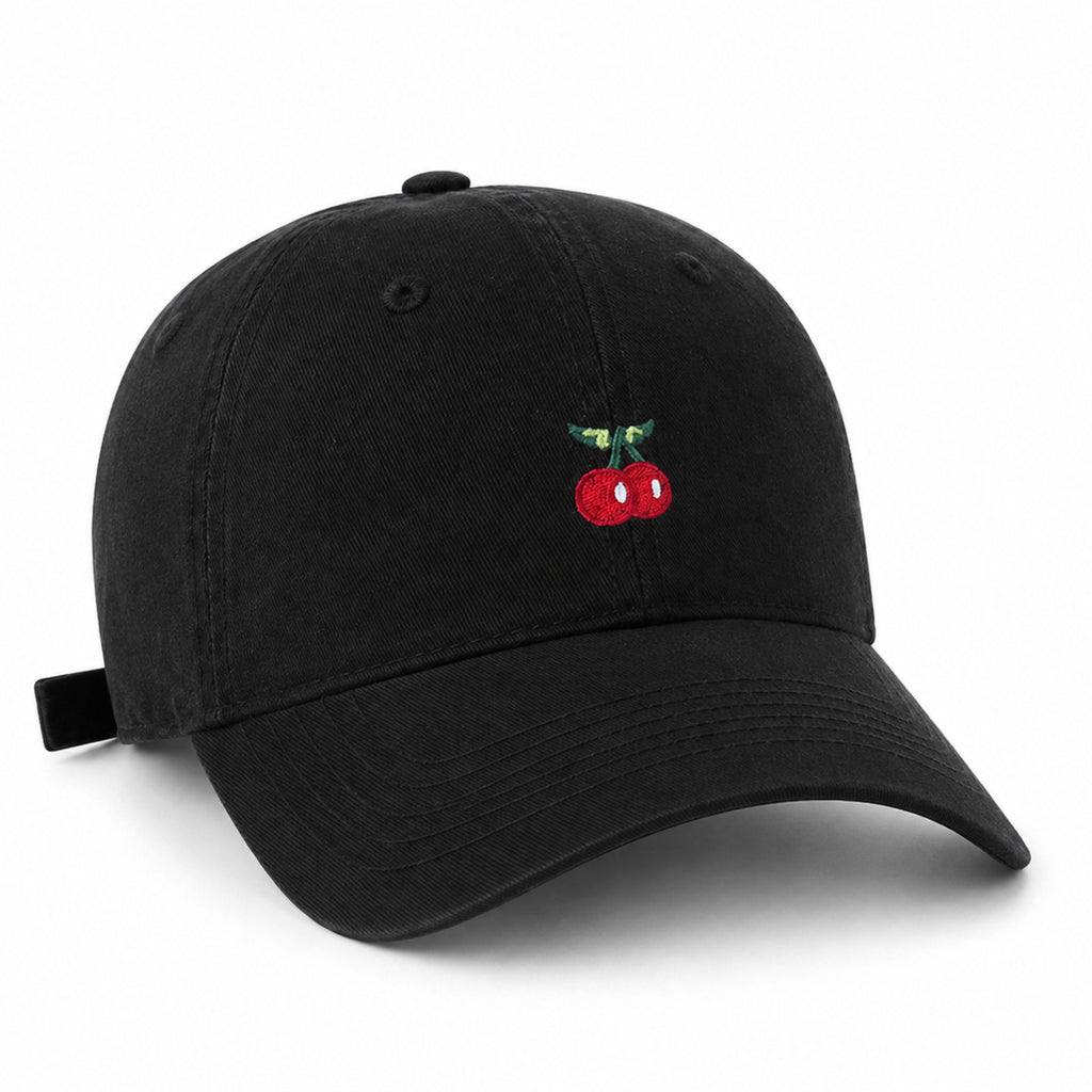 Cherry Embroidered Baseball Cap Adjustable Dad Hat