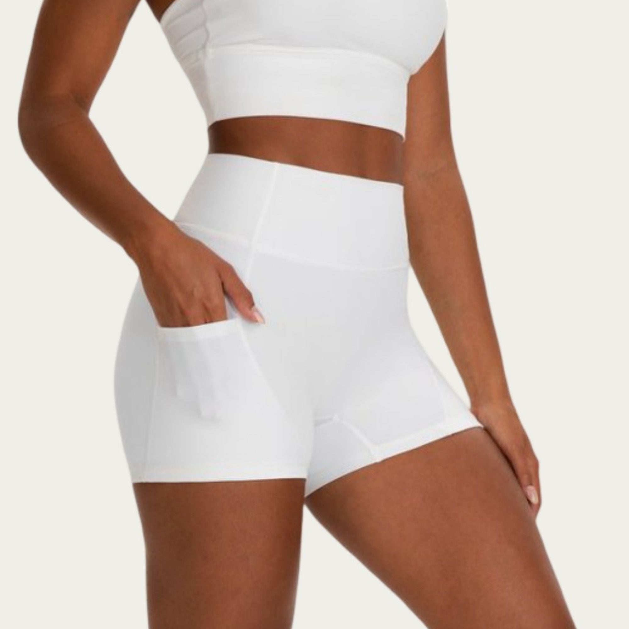 Anna-Kaci Active Women's High Waist Biker Shorts with Side Pockets and Smooth Stretch Fit