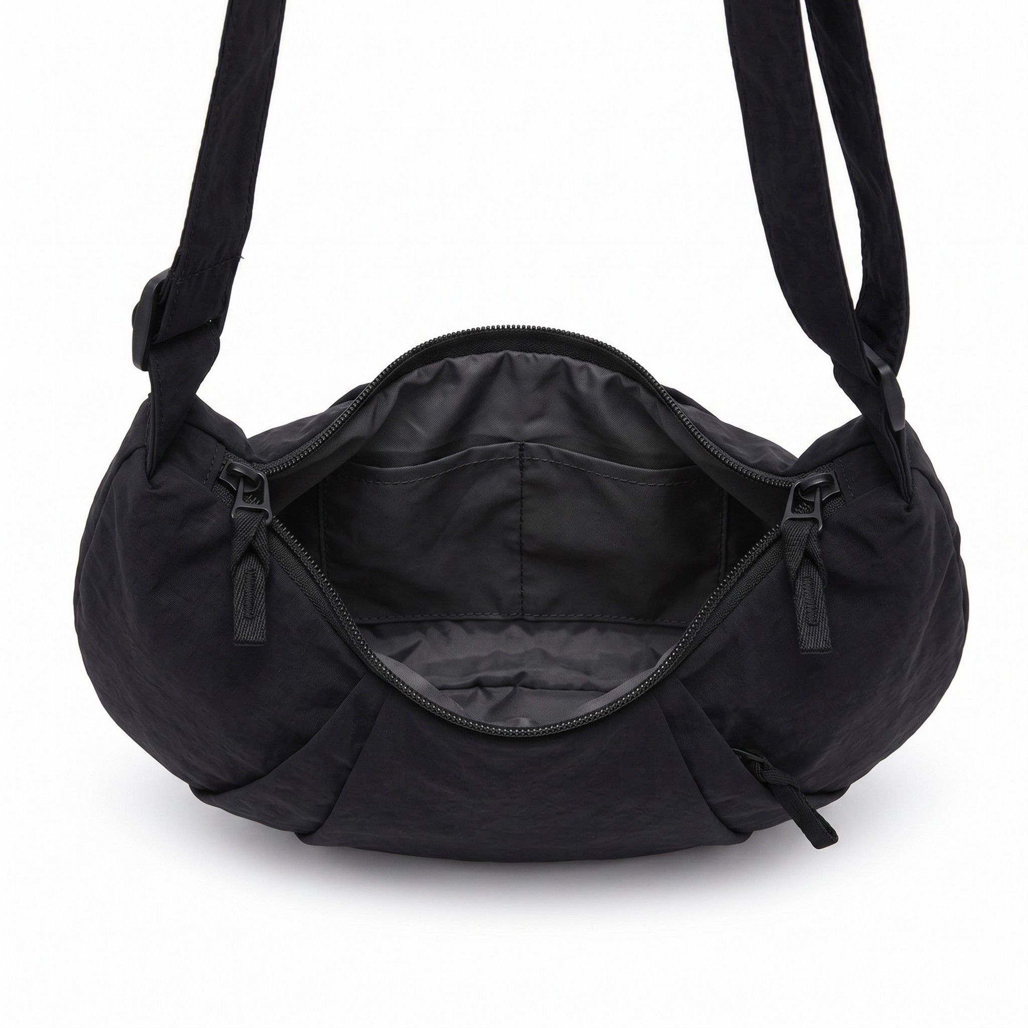 Lightweight Nylon Crescent Crossbody Bag Adjustable Strap Casual Everyday Shoulder Bag