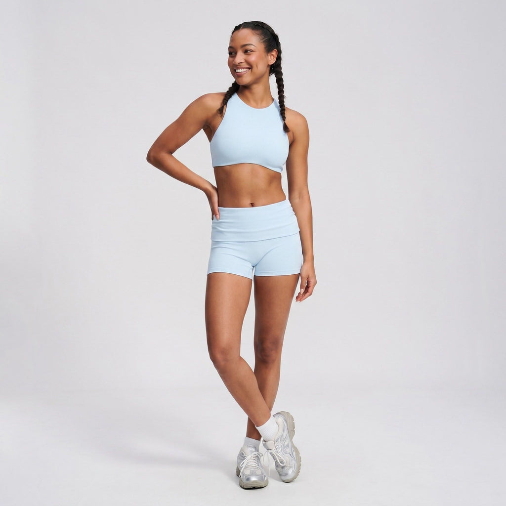 Padded High Neck Racerback Sports Bra Tank Top Workout Yoga Crop Top