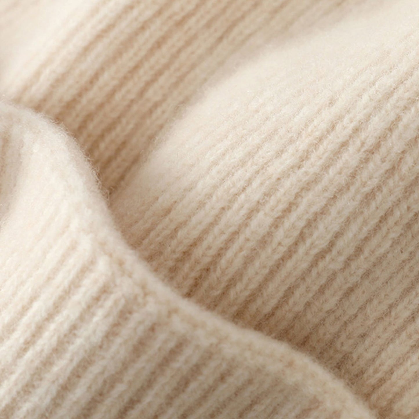 Anna-Kaci Women's Ribbed Wool Knit Beanie Hat with Folded Cuff