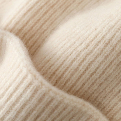 Anna-Kaci Women's Ribbed Wool Knit Beanie Hat with Folded Cuff