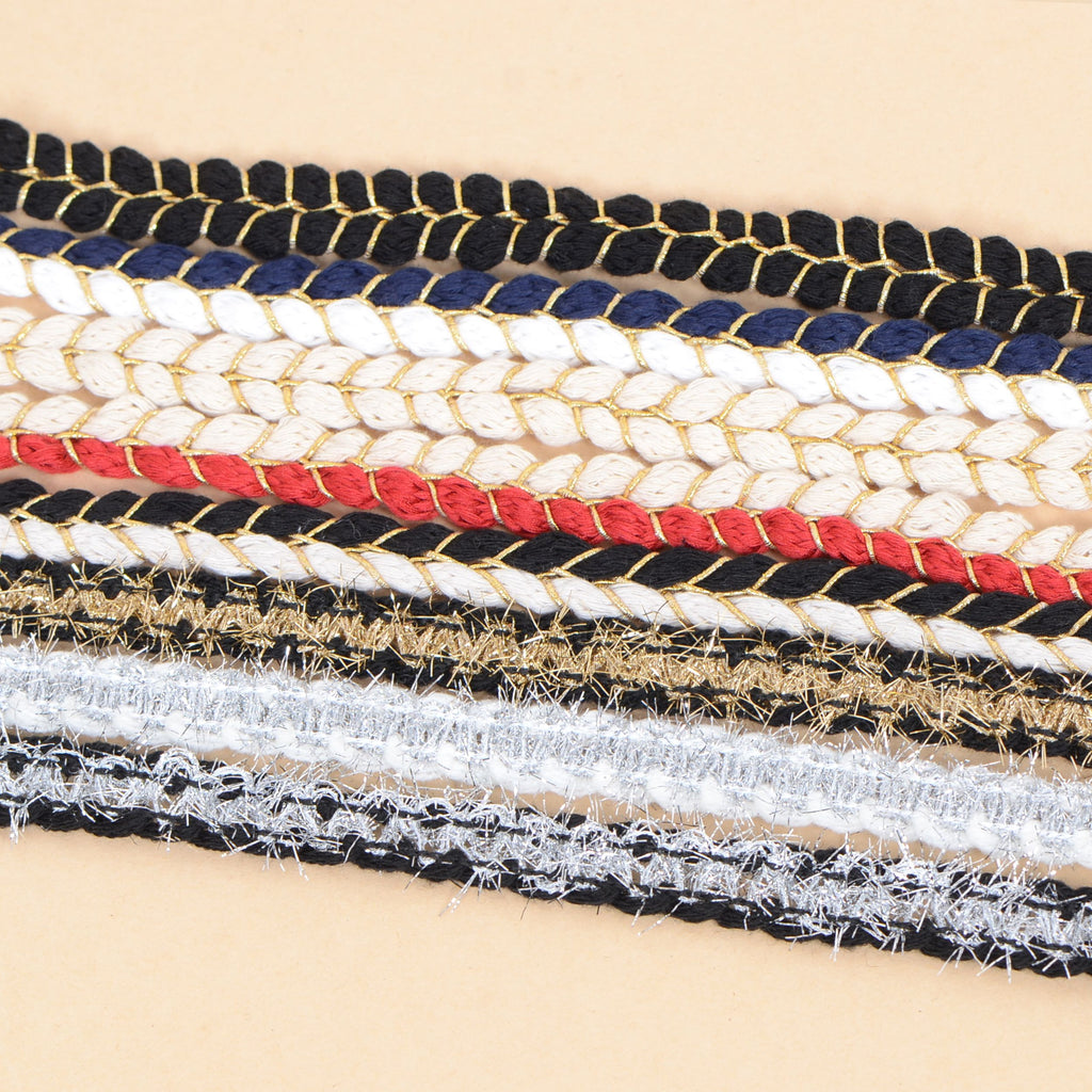 Sewing Braid Trim, 11 Yards 0.6 Inch Twisted Cotton Cord Trim, Handmade DIY Craft Embellishment Costume Garment Decor Accessory
