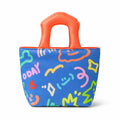 Printed Lunch Tote Bag with Padded Handles and Zipper Closure