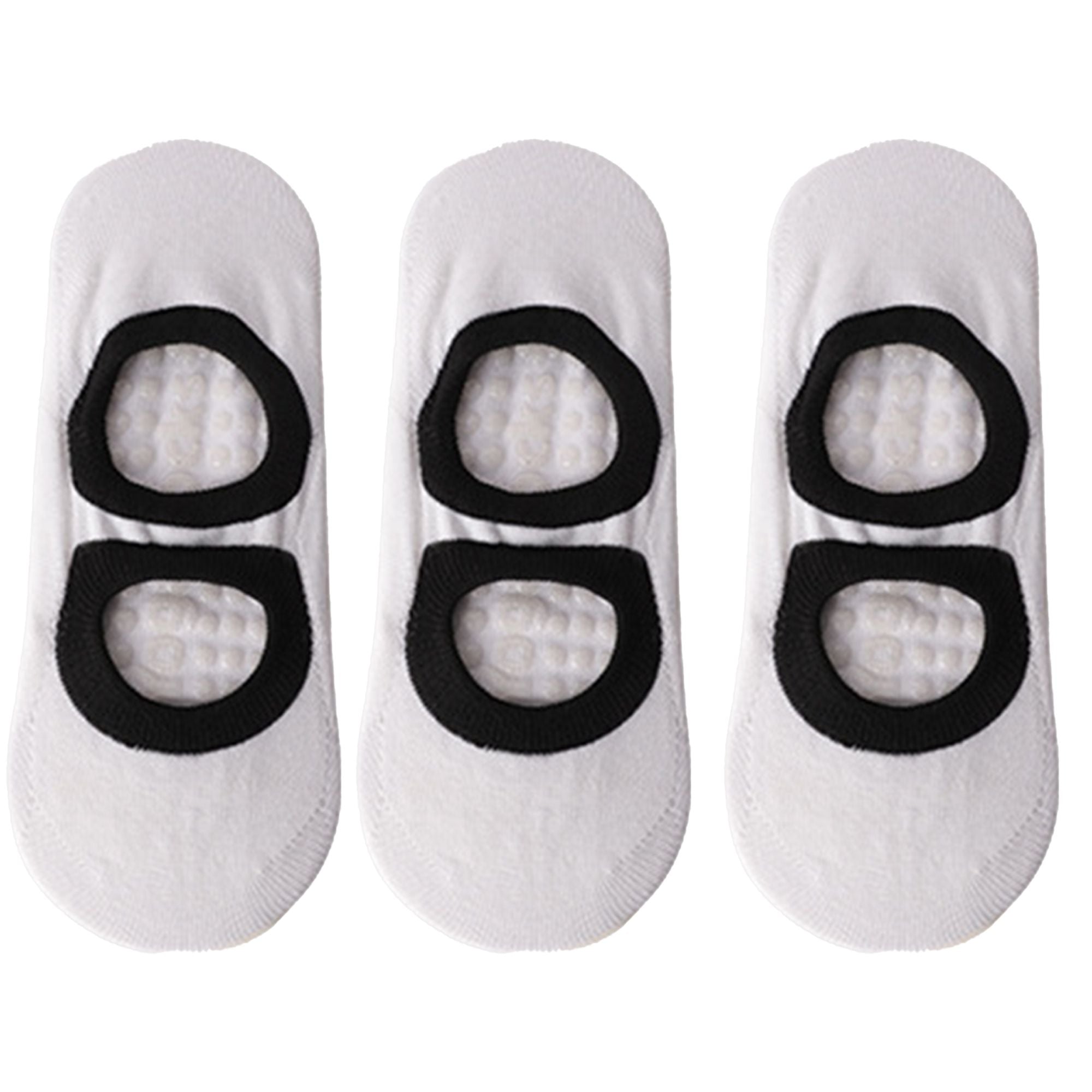 Anna-Kaci 3-Pair Anti-Slip Ballet Grip Socks with Elastic Strap for Yoga, Pilates, and Barre