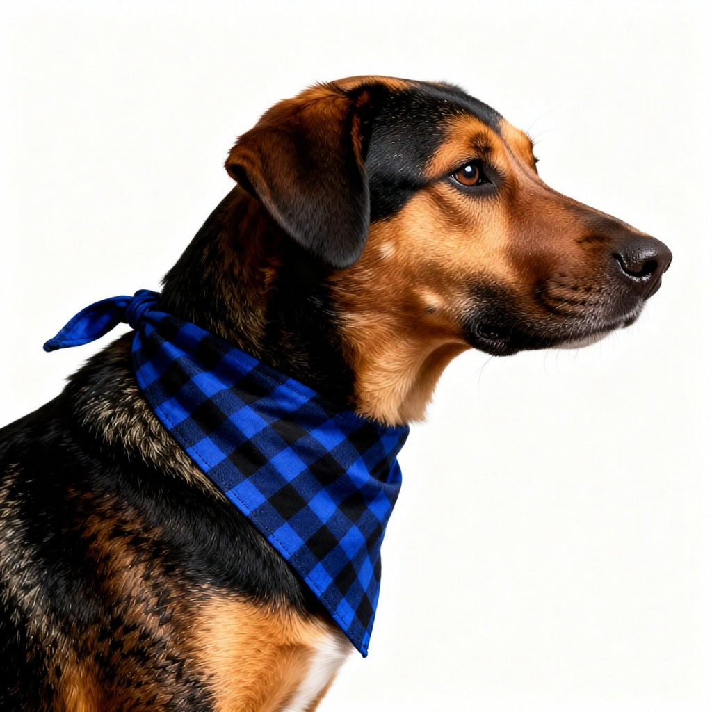 Red Plaid Pet Bandana Scarf Tie-On Triangle Neck Accessory Classic Buffalo Check
