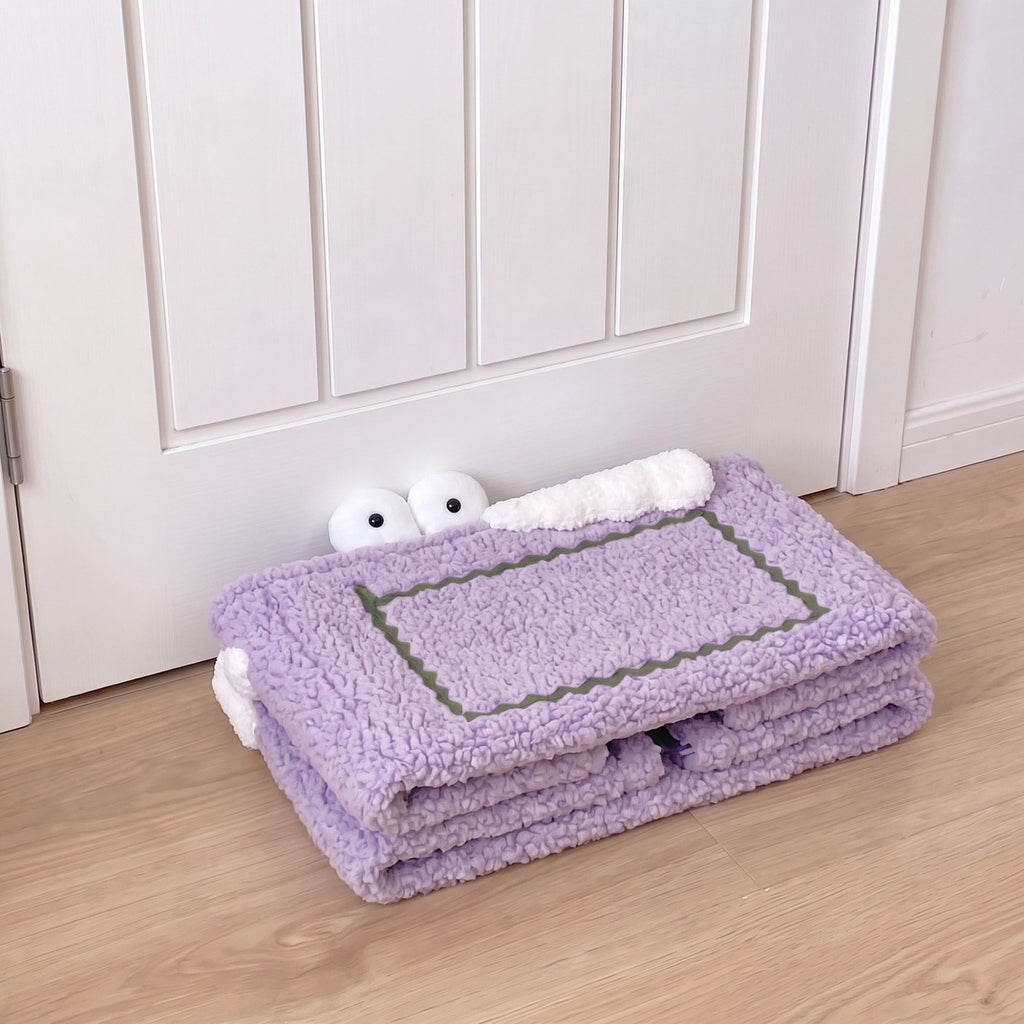 Kids Plush Storage Basket with Handles and Front Pocket