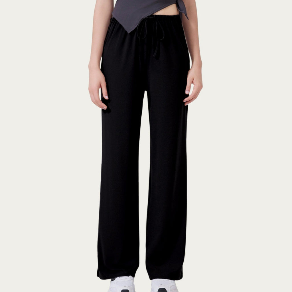 Anna-Kaci Active Women's High Waist Drawstring Wide Leg Sweatpants with Relaxed Fit