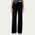 Anna-Kaci Active Women's High Waist Drawstring Wide Leg Sweatpants with Relaxed Fit