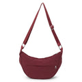 Plaid Nylon Crescent Shoulder Bags with Adjustable Strap Lightweight Casual Crossbody Bag