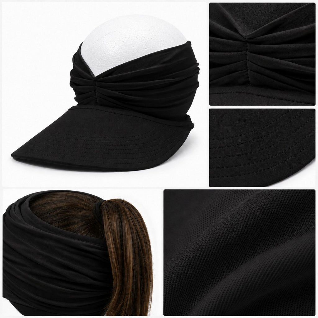 Pleated Visor - Lightweight Sport Sun Hat for Beach and Tennis