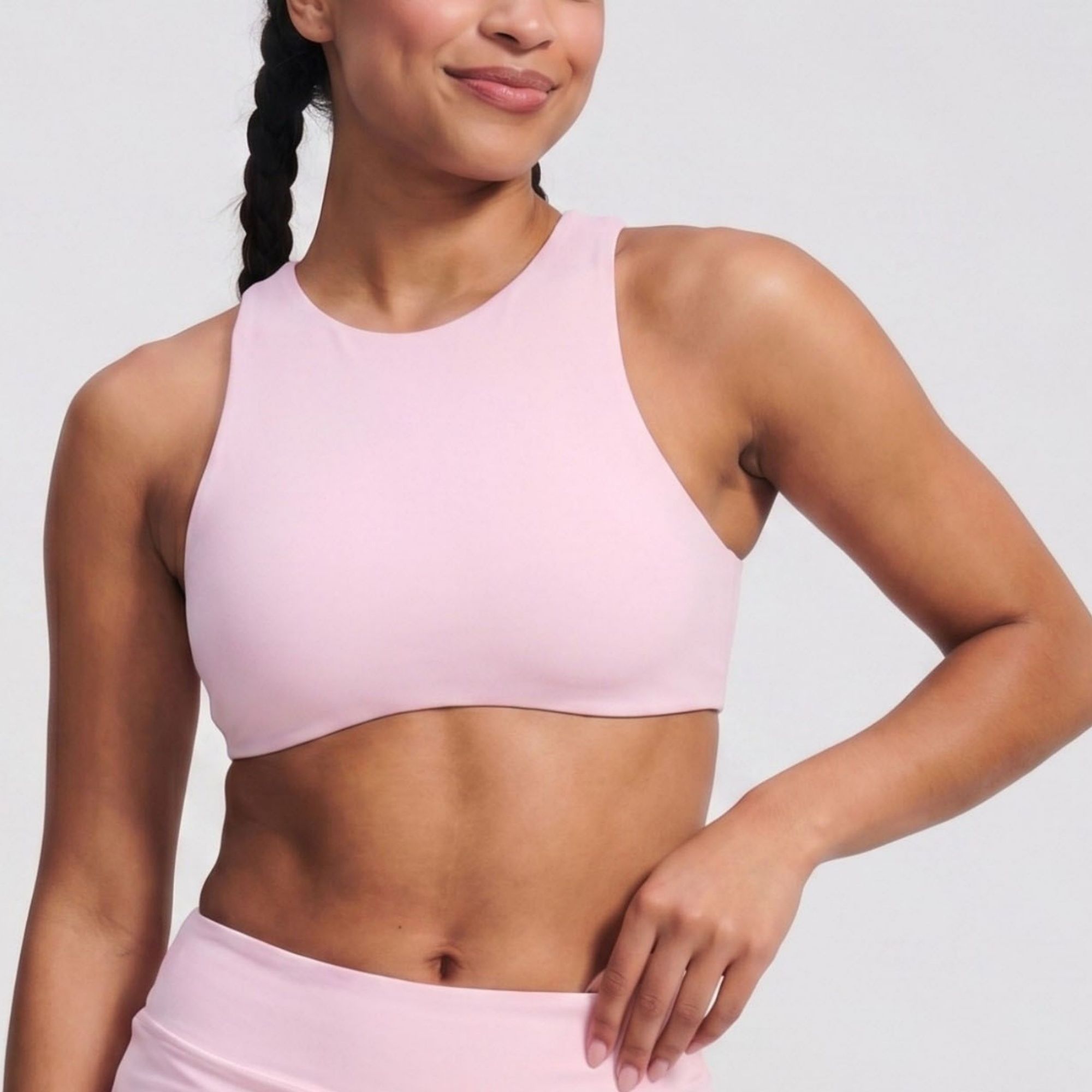 Padded High Neck Racerback Sports Bra Tank Top Workout Yoga Crop Top