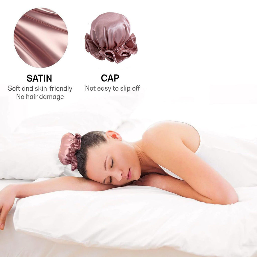 Anna-Kaci 2pcs Heatless Curling Set with Hair Wrap and Elastic Bonnet Cap
