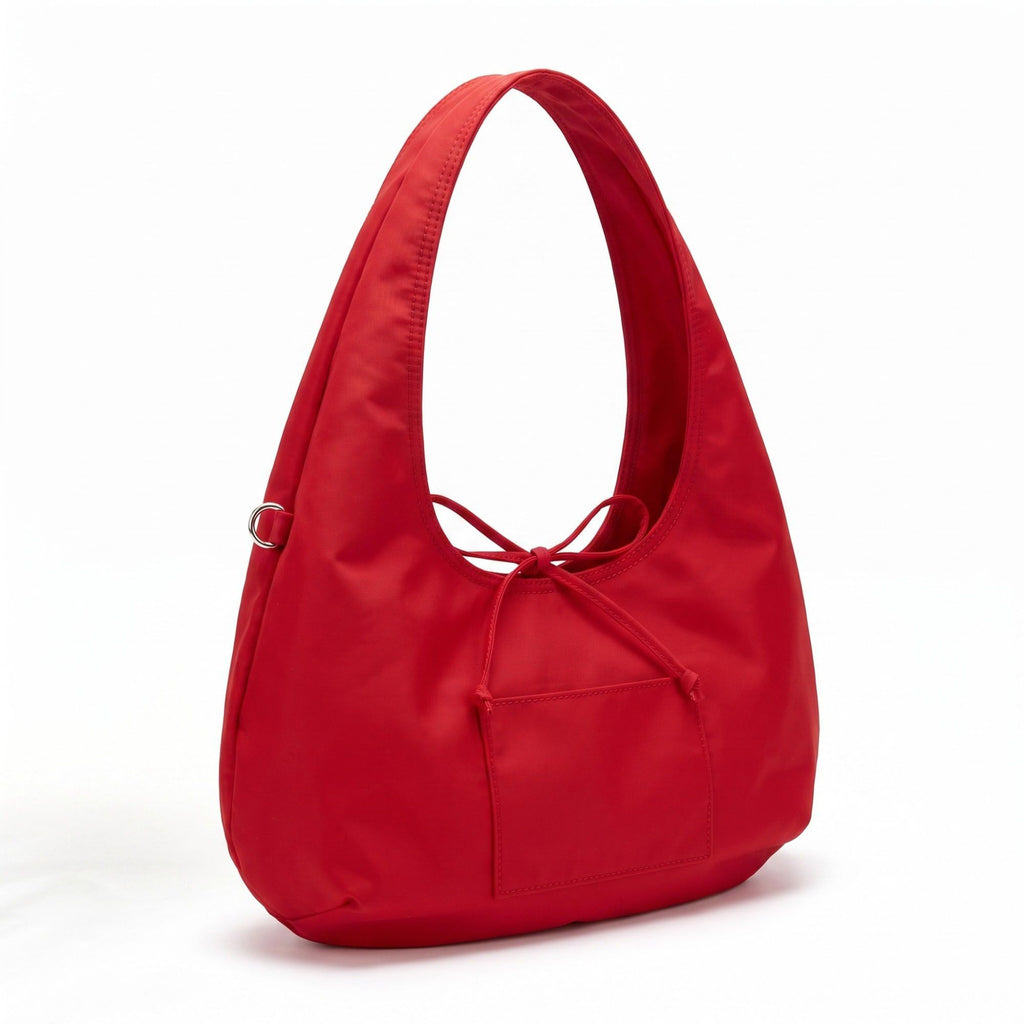 Hobo Tote Bag with Wide Shoulder Strap and Exterior Pocket 13.8x7.8x2.5in