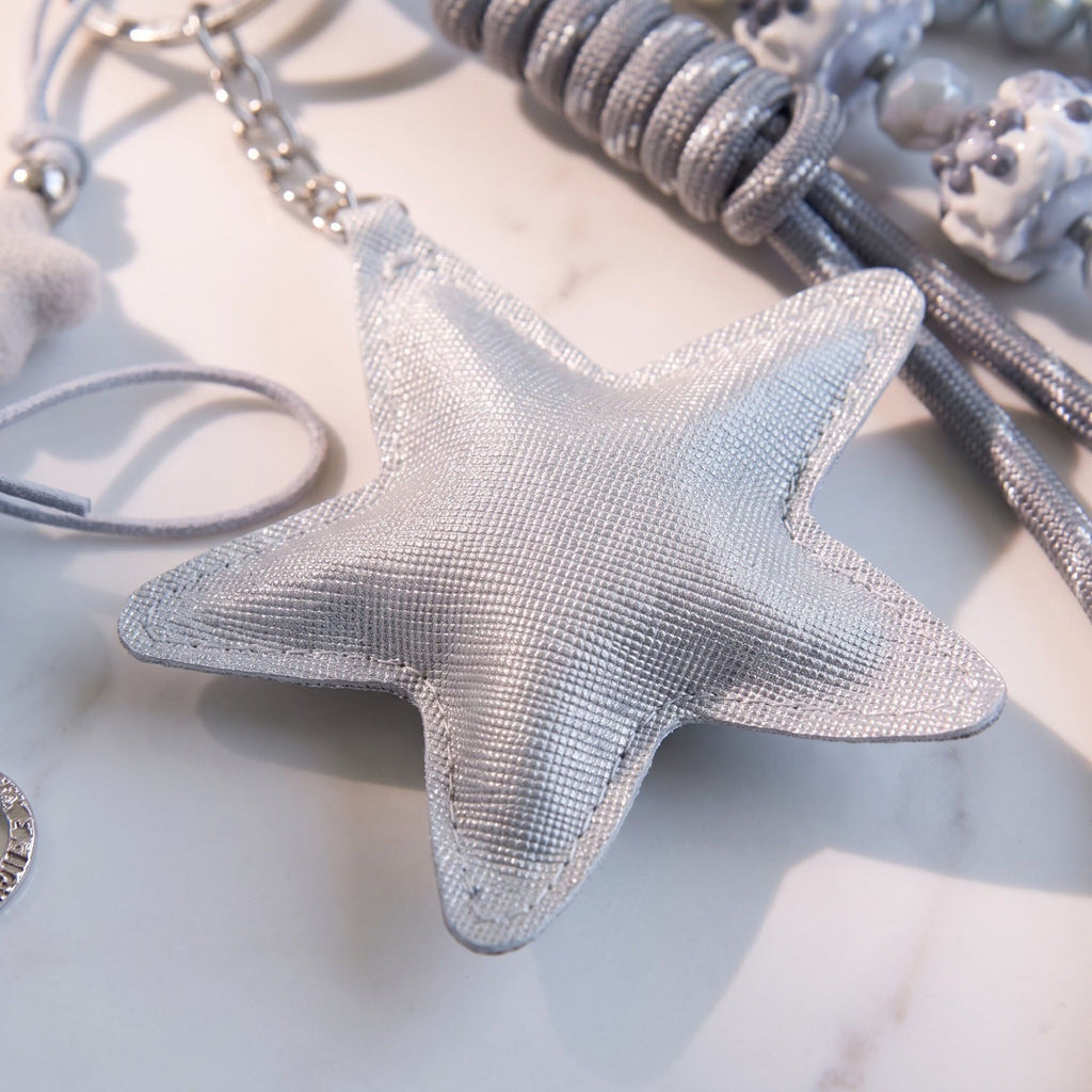 Bag Charm with Hanging Strap and Decorative Accents