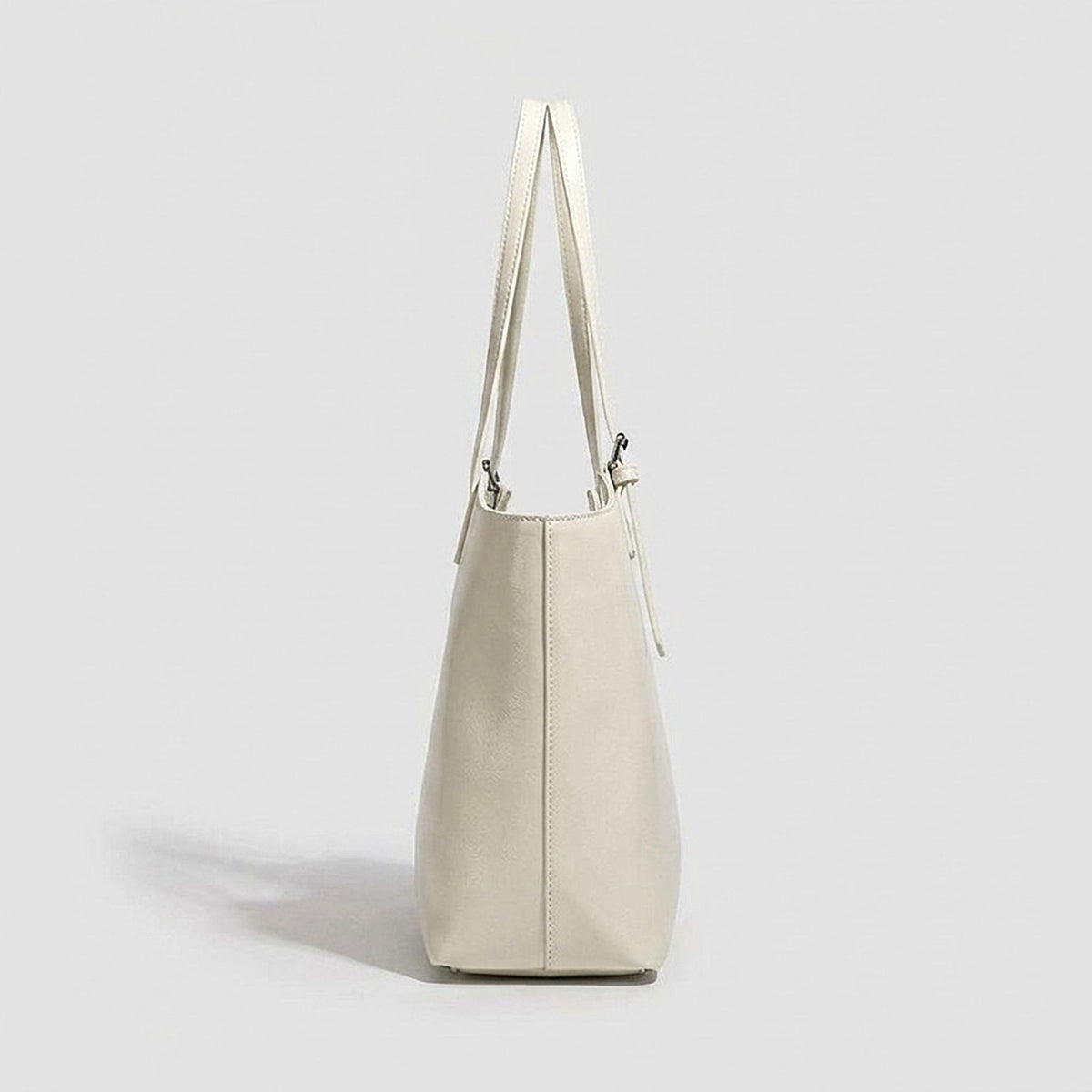 Large Faux Leather Tote Bag with Adjustable Double Shoulder Straps
