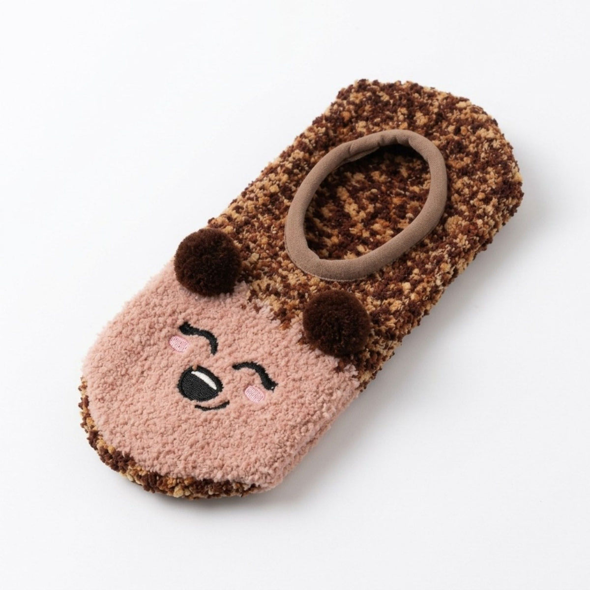 Fuzzy Bear Slipper Socks 2 Pair US 5-10.5