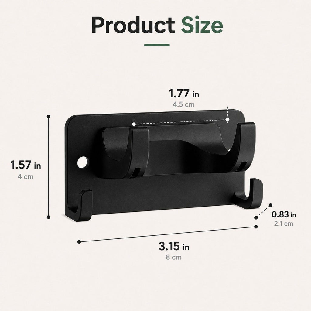 3-piece Wall Mounted Garden Tool Organizer Rack with Multi Hooks