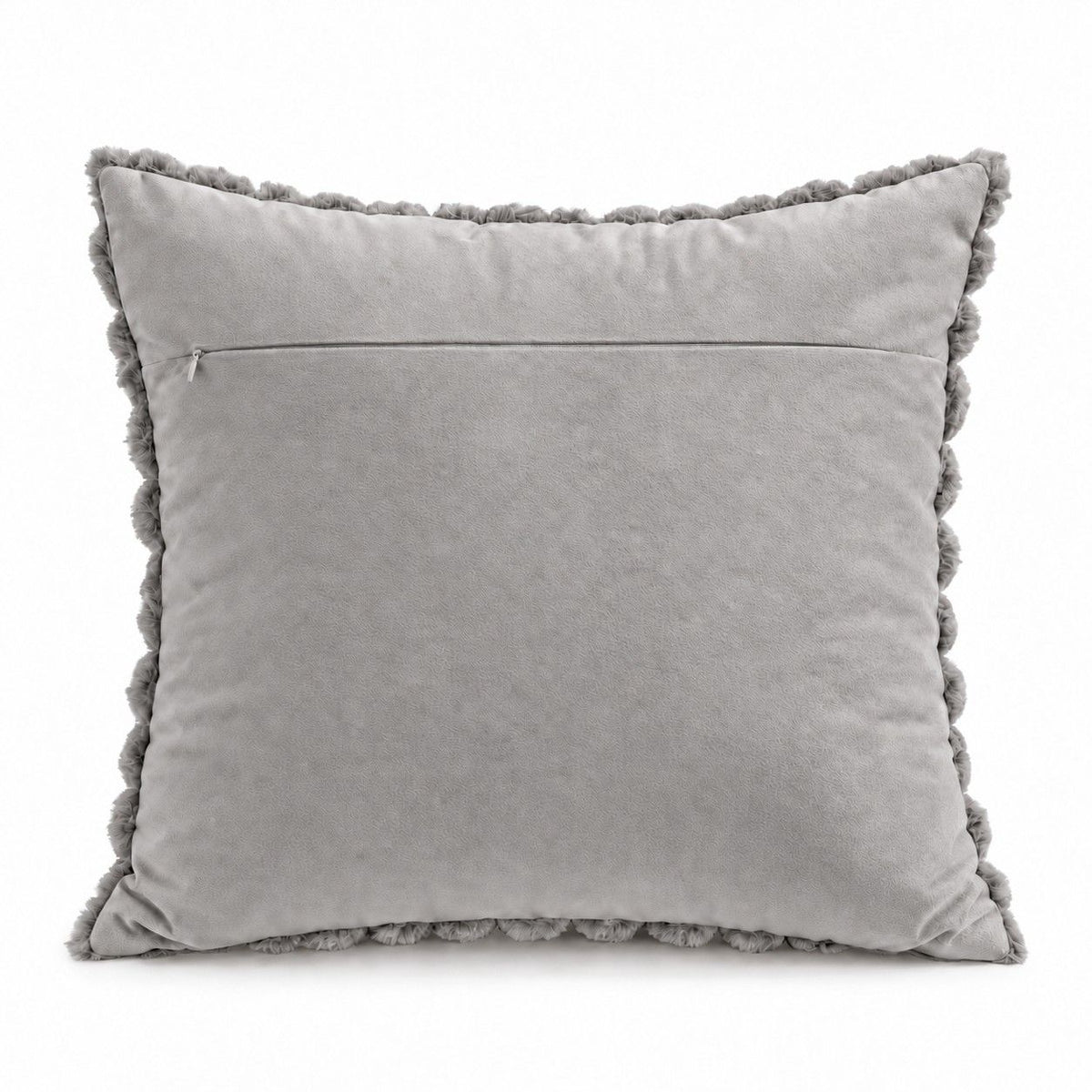 2 Pack Plush Faux Fur Bubble Grid Throw Pillow Covers 18 x 18 Inch for Couch and Bed