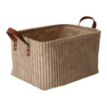 Decorative Storage Basket with Handles Organizer Bin for Shelves Closet Storage Box for Toys Clothes