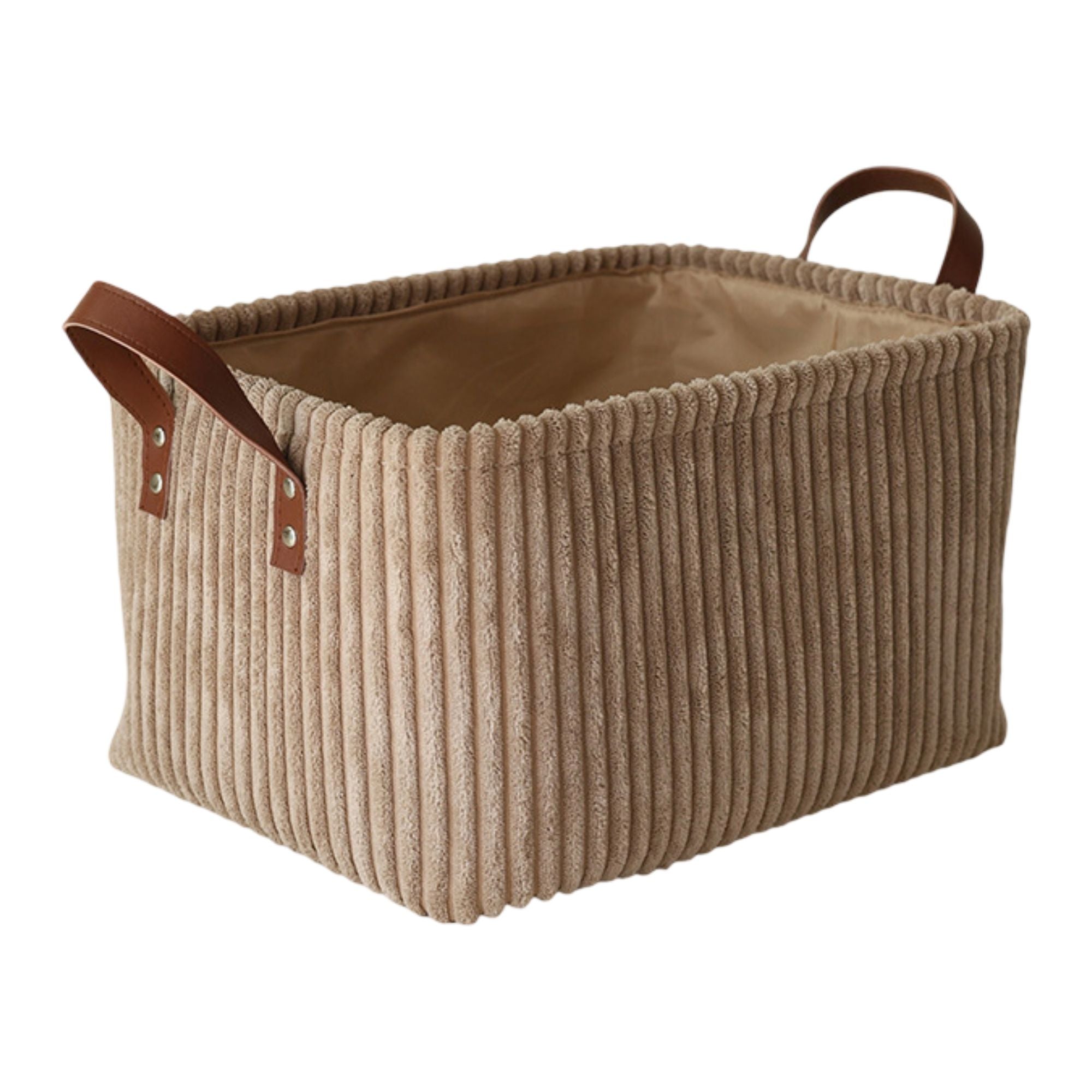 Decorative Storage Basket with Handles Organizer Bin for Shelves Closet Storage Box for Toys Clothes