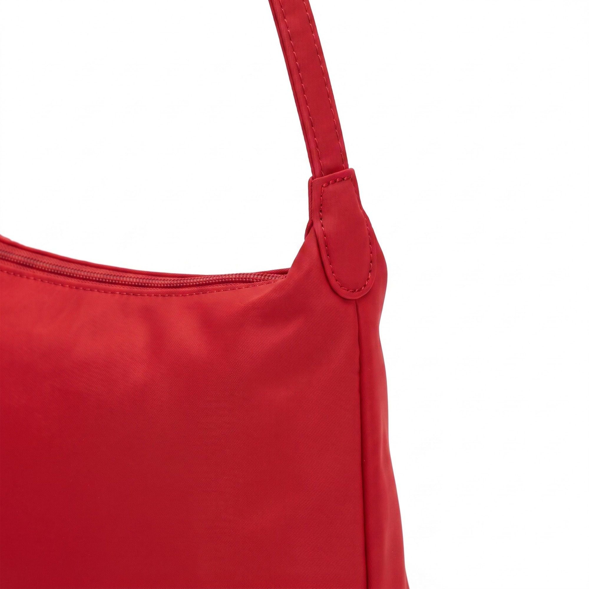Minimalist Shoulder Bag with Top Zipper and Slim Rectangular Silhouette 8.3x4.7x2in