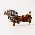 3pc Dachshund Dog Hair Claw Clip Set Tortoiseshell Pattern Hair Accessories