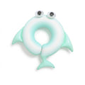 Kids Inflatable Dolphin Pool Ring with 3D Eyes and Tail Fin